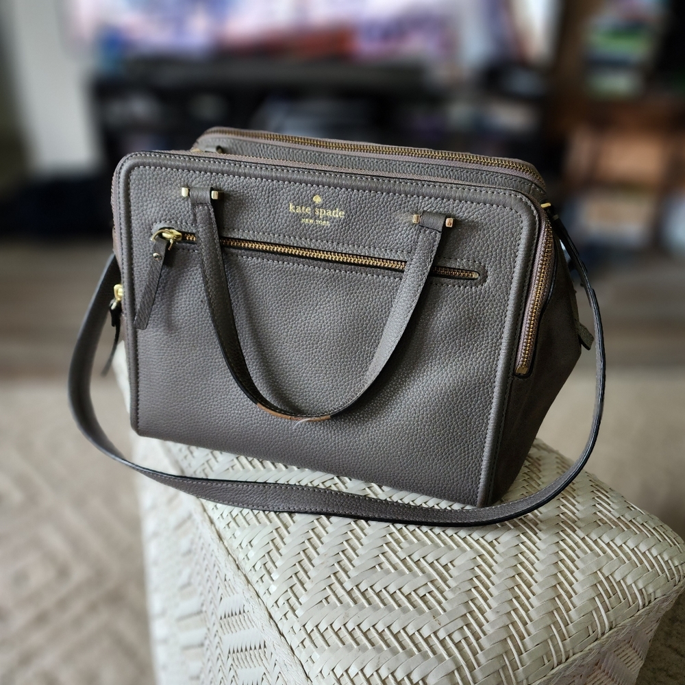 Kate Spade Pebble/Suede leather satchel